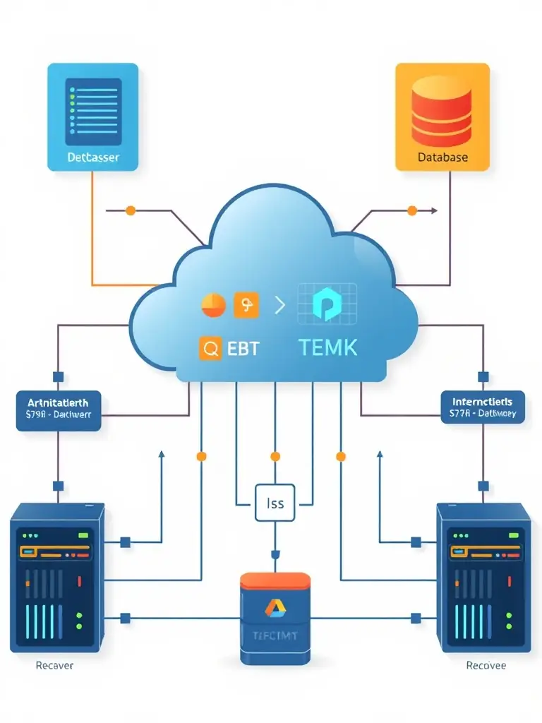 A diagram illustrating scalable backend architecture for AI applications.